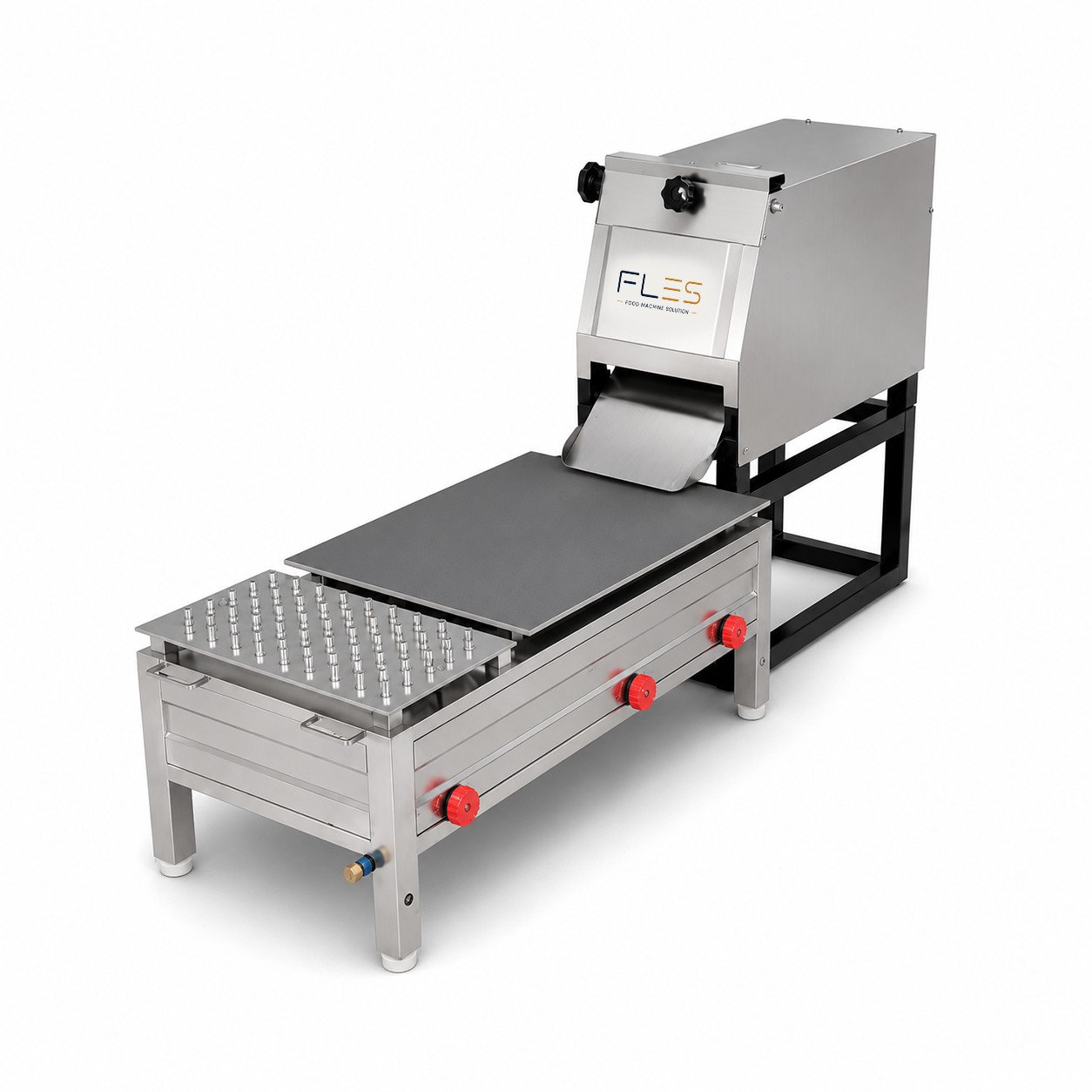 fles 800 chapati pressing machine with roasting unit